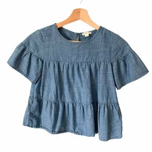 J Crew girls Jean top